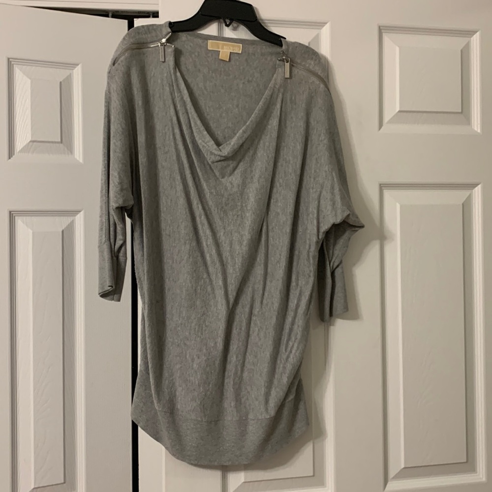 Michael Kors cowl neck tunic style 3/4 sleeve sweater